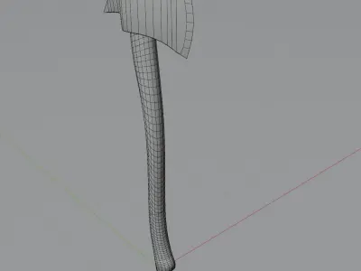 Fire axe Free low-poly 3D model purchase