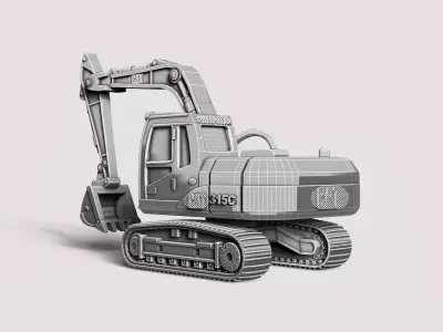 Crawler Excavator RoZ 3D print model