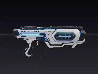 Sci-Fi Plasma Futuristic Game Ready Energy Weapon  Free 3D model