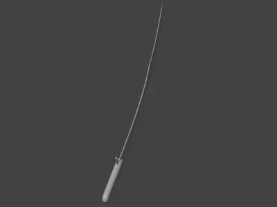 Scimitar Sword Game Ready Low-poly 3D model