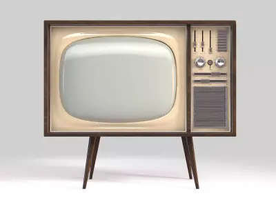 Vintage Television Concept 3D model