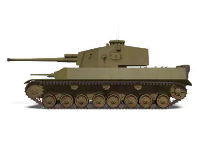 Type5 medium tank Chi ri 3D model