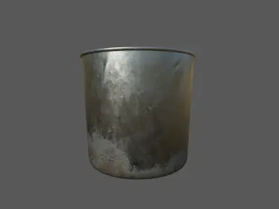 Dirty Military Refectory Set Low-poly 3D model