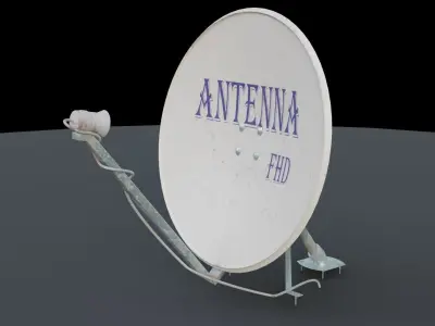 clean and dirty antenna  Low-poly 3D model