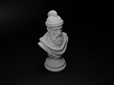 Ottoman Janissary Bust Chess 3D print model 3