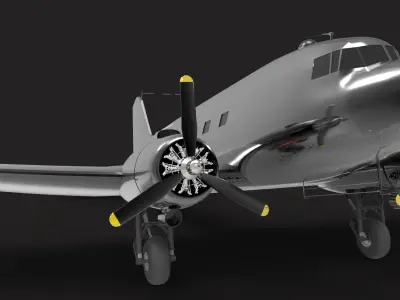 Douglas DC-3 Free 3D model