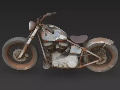 Realistic Abandoned Vintage Cruiser 3d model Low-poly 3D model