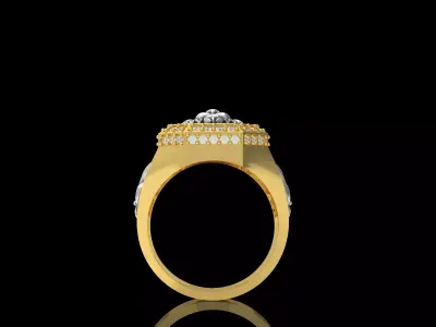 Lion Face Gents Ring 3D print model