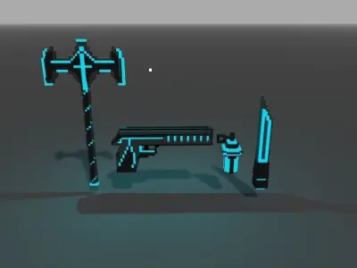 weapons of the future Free low-poly 3D model