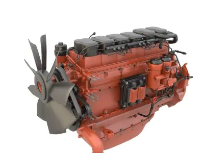 Diesel Engine 3D model by CG-Koala