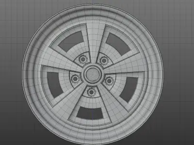 american muscle car wheel 3D model