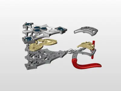 Antique style Earrings 3D print model