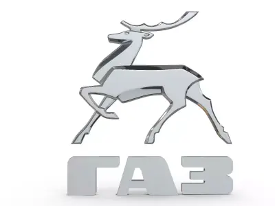 gaz logo 3D model