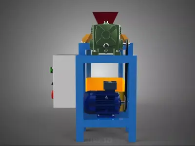 PLASTIC PIPES EXTRUSION MACHINE EXTRUDER GRANULE RECYCLING LINE 3D model