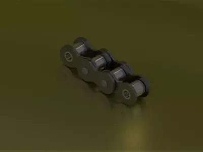 Roller chain rs 60 and link 3D model