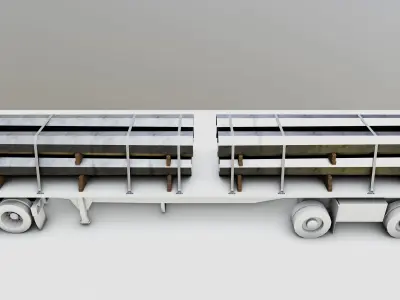 CARGO MODELS FOR TRUCK TRAILER-Polygon Pole Type-2-1 3D model