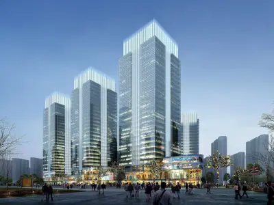 3Dmax fashion city commercial square building 178 3D model