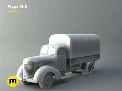 Praga RND 1950 truck 3D print model