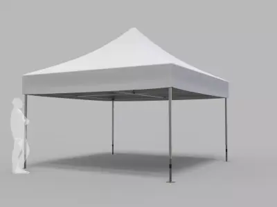 Commercial Tent 4x4 Meters 3D model