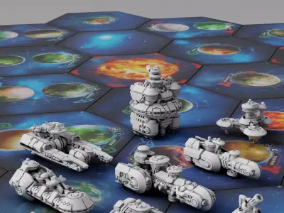 CUSTOM FACTION SHIPS for Twilight Imperium Naaz Rokha Alliance 3D print model