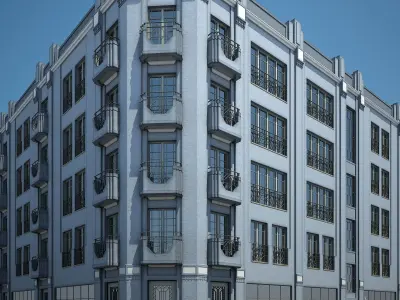 Apartment Building 03 3D model purchase