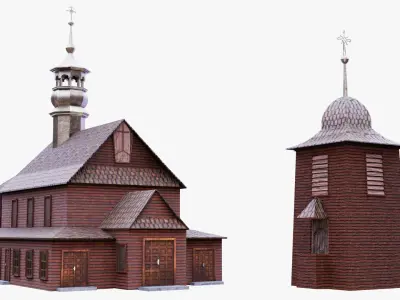 Wooden Church Saint Florian 3D model