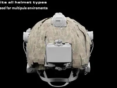 Opscore Maritime Helmet scrim Low-poly 3D model
