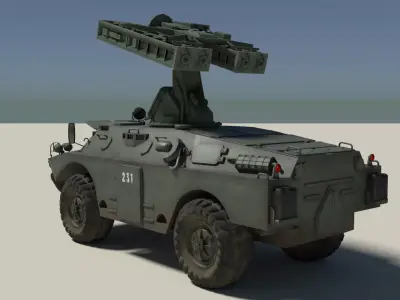 9K31 Strela-1 on a BRDM-2 chassis NATO name SA-9 Gaskin 3D model