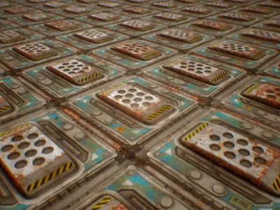 PBR Seamless Sci-Fi Texture 49 Low-poly 3D model