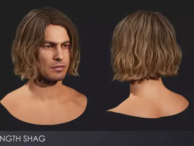 Realistic female hairstyles - pack 6 Low-poly 3D model