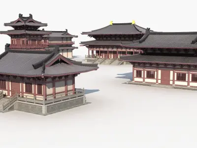 Chinese Temple 8 3D model