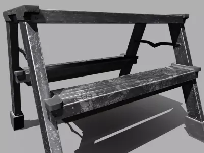 Stepladder Low-poly 3D model