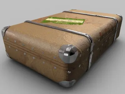 Vintage Old Suitcase 3D model