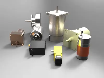 Motors button Free 3D model