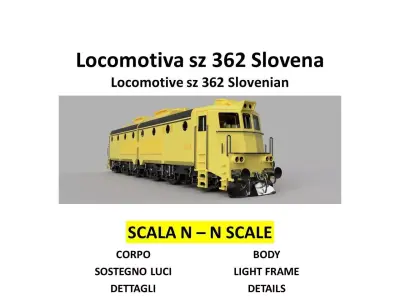sz 362 Slovenian locomotive 3D print model