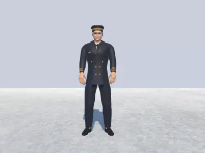 Pilot avatar Rigged  Low-poly 3D model