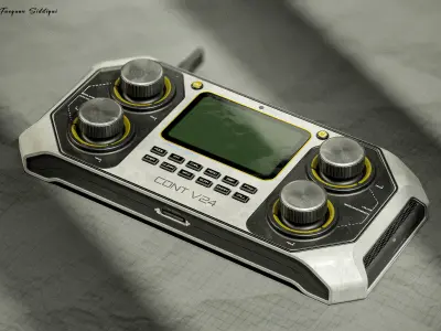 Sci-fi Controller V24 PBR Low-poly 3D model