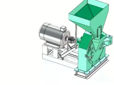 Industrial Hammer Crusher Machine 3D model