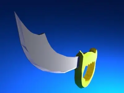 Low Poly Pirate Sword Free 3D model
