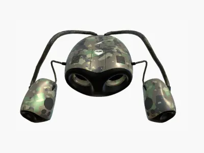 Jetpack I08 Green Camouflage - SciFi Character Design Low-poly 3D model
