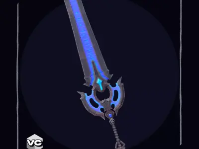 Fantasy Sword - Game Ready - Low-poly 3D model
