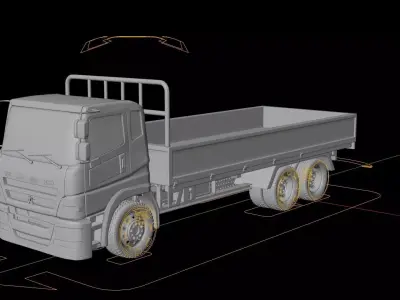 Mitsubishi Fuso Super Great Flatbed 3D model purchase