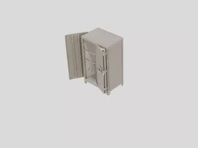 Industrial Metal Storage Locker for 3D print 3D model