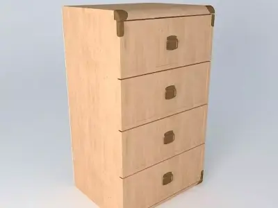 Indiana red pine dresser 3D model