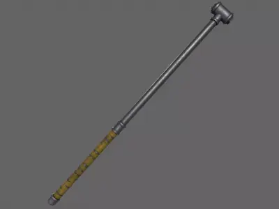 PBR Pipe Weapon V2f Low-poly 3D model