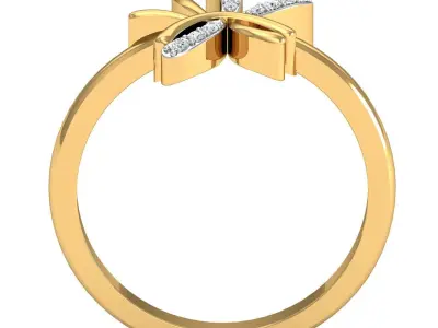Solitaire Wedding Engagement Ring 3dm STL FBX OBJ Render Details 3D print model