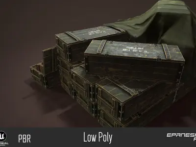 Armor Boxes Low-poly 3D model