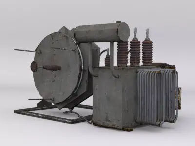 Military Radar Low-poly 3D model