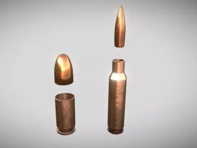 Bullets Low Poly PBR - bullet - bullet - bullet - bullet - bu... Low-poly 3D model