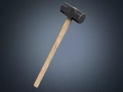 Sledge Hammer PBR Low-poly 3D model purchase